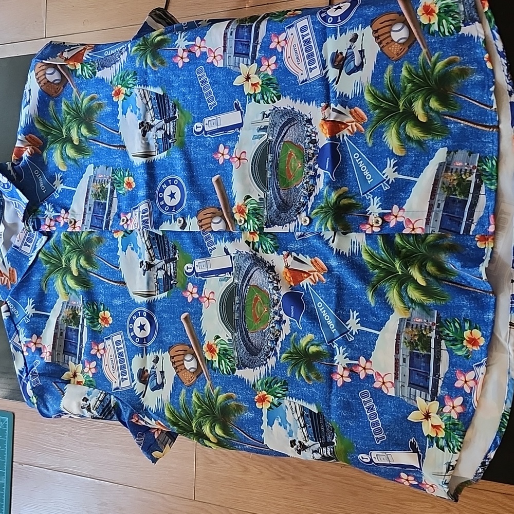 Toronto Baseball Tropical Blue Print Shirt